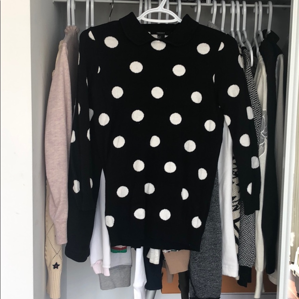 Polka dot sweater